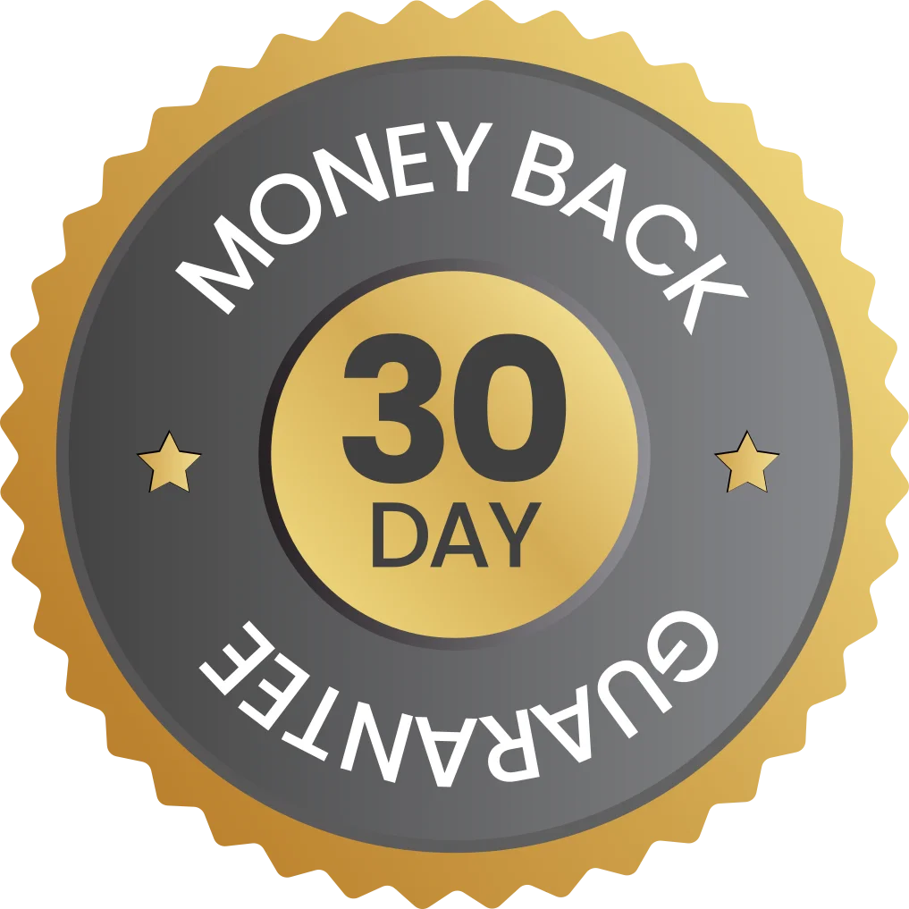 FlushCleanse 30-Day Money-Back Guarantee Seal